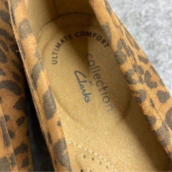Clarks Leopard Print Trish Willow Leather Loafers Women’s Size 7.5M - Picture 6 of 12